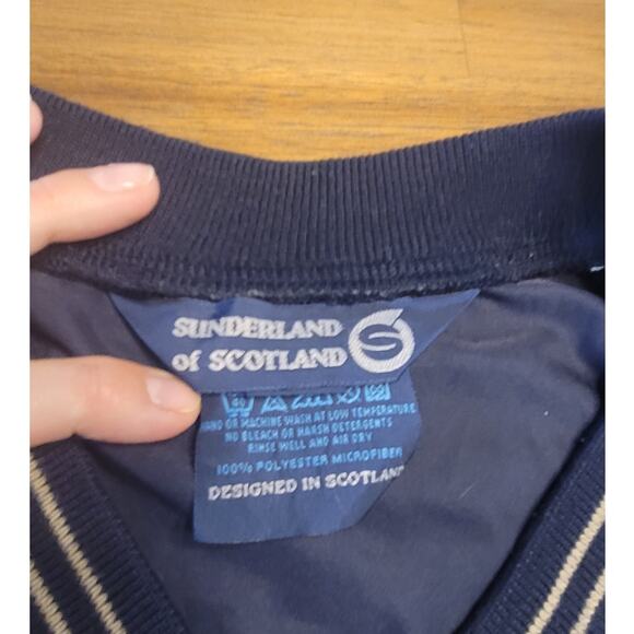 VTG Sunderland Scotland Windbreaker Pullover Jacket Men’s M V-Neck GUC - Picture 8 of 13